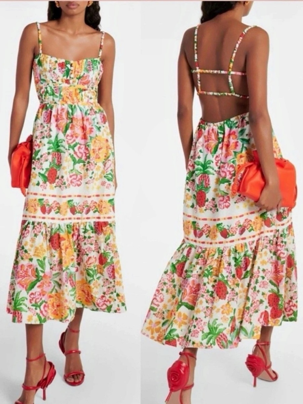 Farm Rio | Strawberry Printed Garden Party Dress